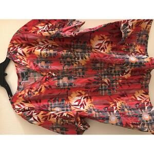 buter-soft Women's Floral Print Top XL